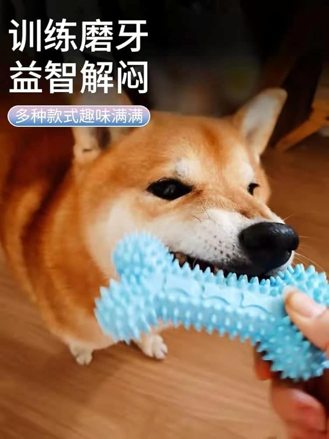 Dog Chew Toys, 7pcs Dog Puppies Teething Chewing Toy Set with Ball and Colorful Ropes, Interactive Pet Toys for Small and Medium Dogs (Blue)