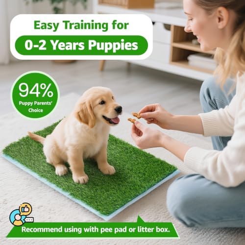 Artificial Grass Pee Pads for Dogs Puppy Potty Training to Pee and Poop - Image 2
