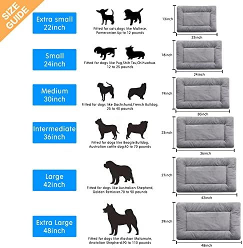 Dog Crate Pad Washable Dog Bed for Crate Large Cozy Mat 42-Inch Gray - Image 2