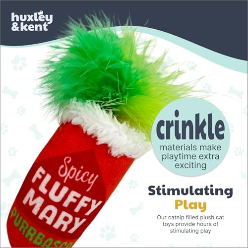 Huxley & Kent Plush Crinkle Catnip Cat Toy, Fluffy Mary, Large - Image 7