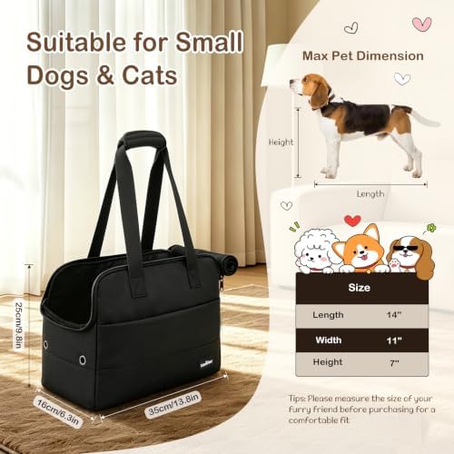 VavoPaw Dog Purse Carrier for Small Dogs,Puppy Travel Tote Bag Up to 11 lbs - Image 2