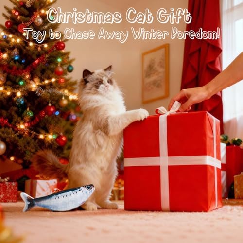 Cat Toys Flopping Fish 3 Pack Rechargeable Interactive for Indoor Exercise - Image 7