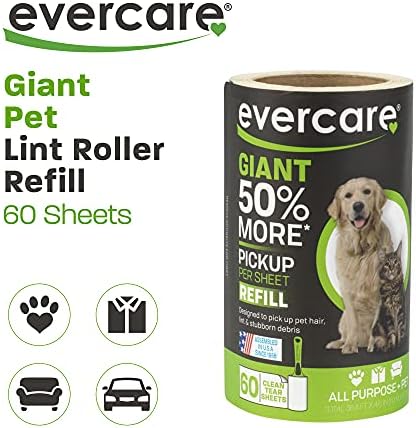 Evercare Pet Bundle Giant Pet Roller REFILLS - 6 Pack, Dark Green - Image 2