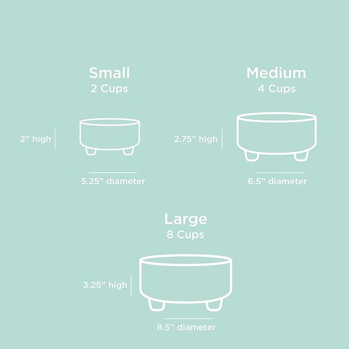 Waggo Uplift Ceramic Dog Bowl for Small Medium and Large Breeds - Heavyweight and Durable Pet Food and Water Dish Crock, Dishwasher Safe, Modern, Elevated Feeder (Speckle, Small)