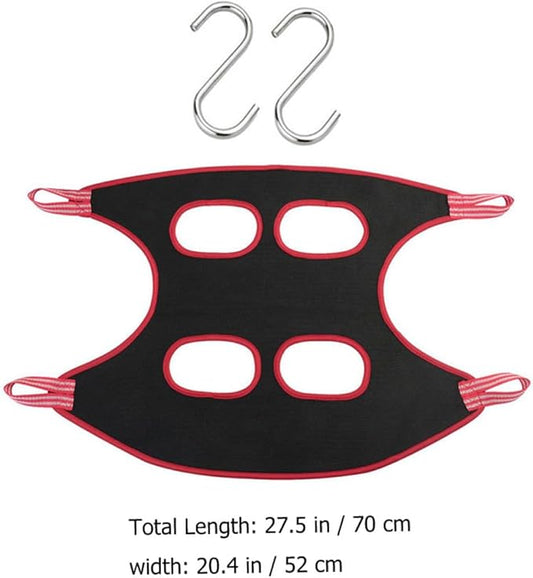 VANZACK Pet Grooming Hammock Bed Breathable Mesh Elevated Hanging Nail Trimming Sling for Cats and Dogs Medium Black Red