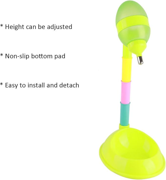 Pet Standing Water Dispenser, 650ml Capacity Dog Water Dispenser Cat Dog Standing Bowl Adjustable Height Pet Feeder for Home