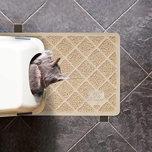 Niubya Premium Cat Litter Mat, Litter Box Mat with Non-Slip and Waterproof Backing, Litter Trapping Mat Soft on Kitty Paws and Easy to Clean, Cat Mat Traps Litter from Box - Image 2