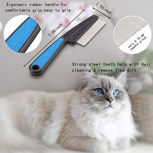 Cat Combs,Pet Comb Laiannwell Professional Grooming Comb for Dog/Cat/Small Pets(3 Packs) - Image 2