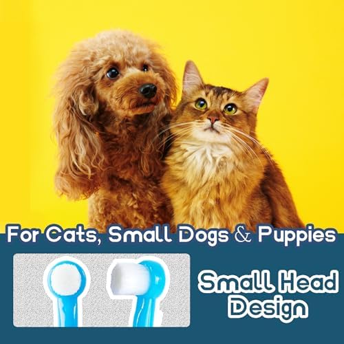 Cat Toothbrush Small Dog Puppy Tooth Brushing Kit Soft Mini Head Teeth Brush for Kitten Tiny Pet, 2 PCS - Image 2