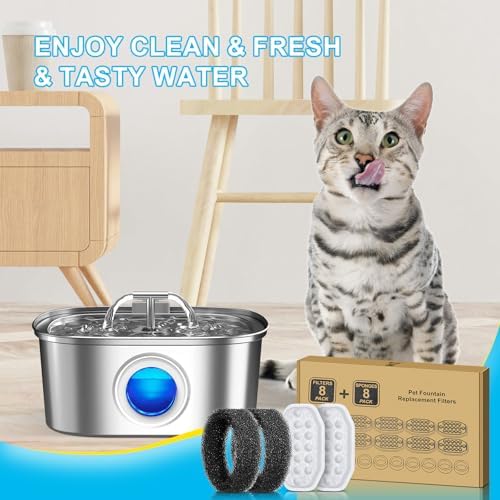 8 Pack Cat Water Fountain Filters for Rellaty & Neareal Pet Fountains - Image 6