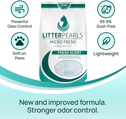 Litter Pearls Micro Fresh Scented Crystals 30-Day Odor Control Litter 7lb - Image 2