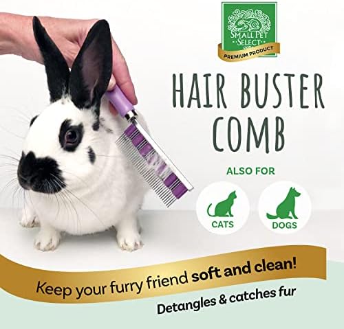 Small Pet Select - Hair Buster Comb for Rabbits, Cats and Dogs, Metal Pet Comb for Shedding and Detangling, Grooming Tool for Small Pets with Long and Short Fur - Image 2