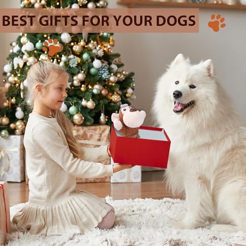 Letsmeet Squeaky Dog Toy with Crinkle Paper, Pull Interactive Plush Chew Toy for Puppies, Small, Medium, Large Dogs - Great for Tug of War and Teeth Cleaning - Image 7