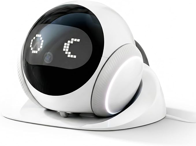 Smart Mobile Pet Camera Robot for Home Indoor, Movable 1080P Monitoring Dog and Cats, 2-Way Talk, Night Vision, Battery-Powered with Phone App Control