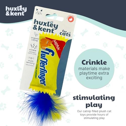 Huxley & Kent Plush Crinkle Catnip Cat Toy, Flufferfinger - Image 7