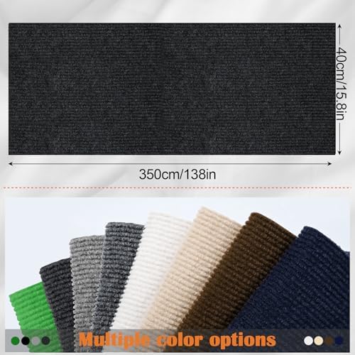 Cat Scratch Furniture Protector - 138" x 15.8" Trimmable Self-Adhesive Cats Claws Scratch Pads, DIY Cat Climbing Couch Protector for Scratch Post Cat Tree Replacement Indoor (Black) - Image 2