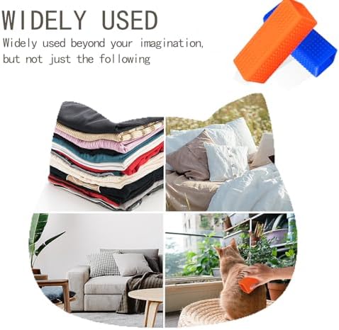 2pcs Pet Dog Cat Hair Remover, Pet Hair Removal Tool, Hollow Cleaner Brush for car,Interior, Furniture, Sofa (orangeblue) - Image 7