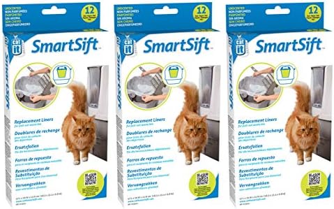 (3 Pack) Catit Design Liner for Sifting Cat Pan Base - 12 Liners per Pack by Catit
