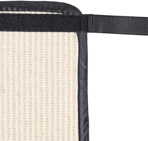 Cat Scratching Post Mat and Self Groomer 2 in 1 that Wraps Around Table Leg, Self Adhesive Grooming Sisal Sturdy Scratch Post for Indoor Cats Adults (Black and White) - Image 7