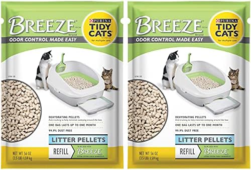 Purina Tidy Cats Breeze Litter Pellets Refill Pouch, Made for Multiple Cats, Anti-Tracking Pellets, 3.5 LB Refill Pouch (Pack of 2) by Unknown