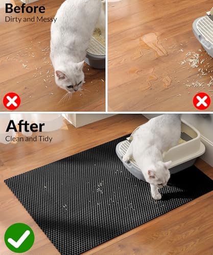 Cooyes Cat Litter Mat - Cut to Fit Any Place, 47"x35" Litter Trapping Mat - Image 7