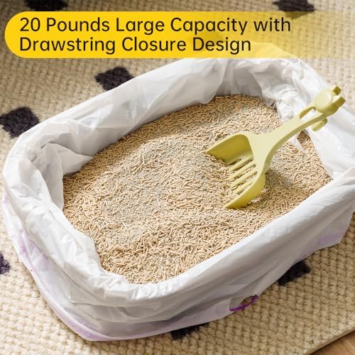 60 Count Self-Cleaning Litter Box Liners compatible with MW-SCO1/MW-SC02/MW-LR01 - Leakproof & Odor-Control Design, 2x Thicker Material Than Standard Liners, Automatic Cat Litter Box Accessories - Image 7