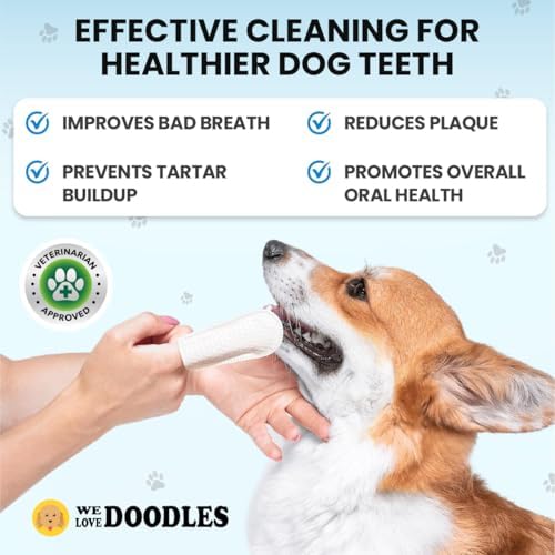Dog Dental Wipes, Dental Finger Wipes for Dogs, Easy Teeth Cleaning, 100PCS - Image 2