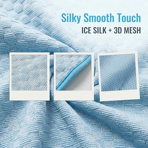 Large Dog Cooling Mat for Dogs, Gel Free Ice Silk Large Self Cooling Pad - Image 2