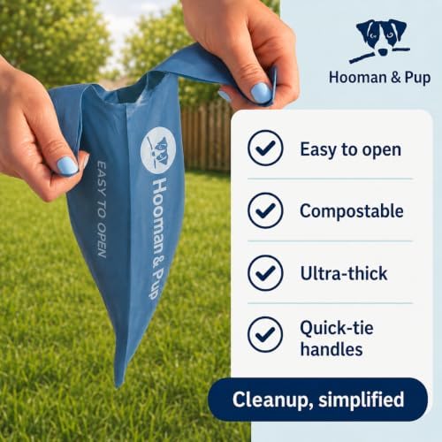 Easy-Open Compostable Dog Poop Bags, 80 Ct + Dispenser - Image 2