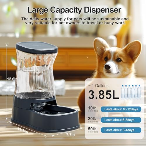 Automatic Dog Water Dispenser, Stainless Steel Bowls Feeder, 100% BPA-Free - Image 2