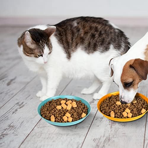 Cat Bowls 6 inch Whisker Fatigue Free Cat Food Bowl, Wheat Straw Cats Dishes, Pet Feeding Plate for Kittens and Short Legged Cats (8 Pcs) - Image 7