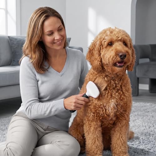 Poodle Pet Slicker Brush - For Dogs, Cats, and Rabbits - Removes Matted Fur, Knots, and Loose Hair - Suitable for Grooming Doodles and Goldendoodles with Short or Long Hair - Image 7