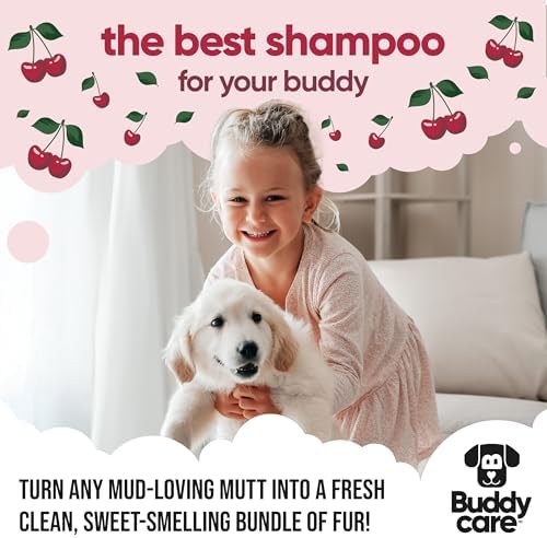 Black Cherry Dog Shampoo by Buddycare | Dry Skin & Itchy Skin Relief for Smelly Dogs | Deep Cleansing for Dogs Puppy Sensitive Skin | Dog Shampoo & Conditioner | with Aloe & Vitamin B5 (16.90oz) - Image 7