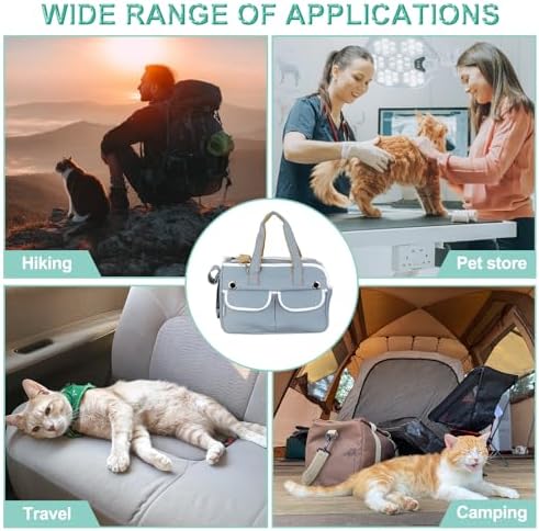 Cat Carrier for Pet Blue Dog Cat Carrying Case Up to 16.5 lbs - Image 7