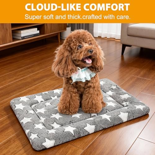 Dog Crate Pad Washable Cat Dog Pet Bed for Crate kennel puppy Mat 18in Gray - Image 2