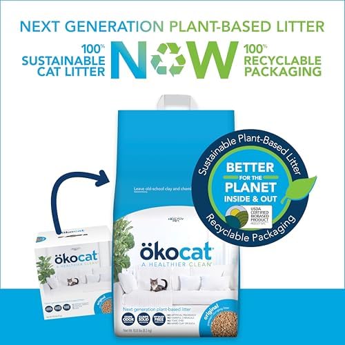 ökocat Original Natural Wood Clumping Cat Litter, Odor Control 18.8 lbs - Image 2