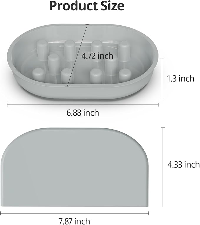 Slow Feeder Bowl for Automatic Microchip Cat Pet Feeder, Helps Prevent Bloat & Improve Digestion, Easy to Clean, Slow Feeder Bowls & Mat