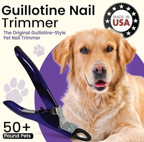 Resco Guillotine Dog Nail Clippers for Small to Medium Dogs, Color Series, Winner's Circle Purple - Image 2