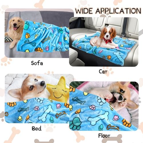 Rezutan Blanket for Large Dogs & Cats Soft Reversible Cute Paw 40"x31" - Image 7
