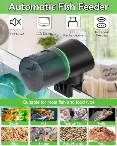 Automatic Fish Feeder for Aquarium Easy Setup & 4 Timers Black - Image 2