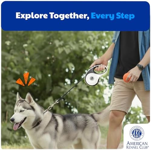 American Kennel Club Retractable Dog Leash, 16.4ft, Tangle-Free, Ergonomic Grip, One-Hand Brake, for Medium & Large Dogs up to 110 lbs - Image 7