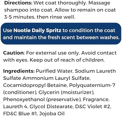 Nootie - Pet Shampoo for Sensitive Skin - Revitalizes Dry Skin & Coat - Natural Ingredients - Gentle Dog Shampoo - Cleans & Conditions - Image 7