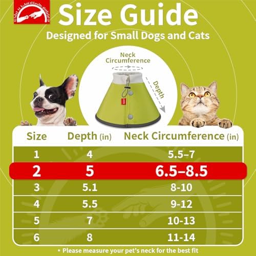 Agape Soft Dog Cone for Small Dogs & Cats, Recovery Collar to Stop Licking - Image 2