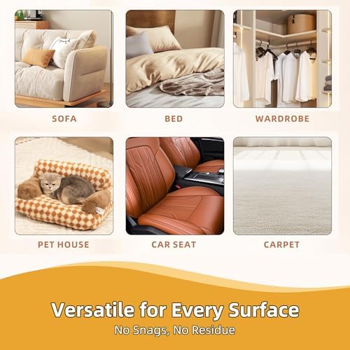 Pet Hair Removal Glove for Dogs and Cats, Electrostatic Pet Hair Remover Gloves, Upgraded Double Sided Magic Brush Pet Hair Remover for Couch,Carpet,Bed Sheets,Blankets,Clothes-Orange - Image 7