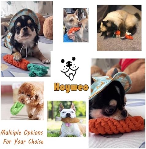 3PCS Natural Cotton Rope Toys for Small Dogs and Puppies, Dog Dental Care Chew Toys for Teething, Anxiety Relief,Helps Clean Teeth & Prevent Furniture Destruction(Slipper Set) - Image 7