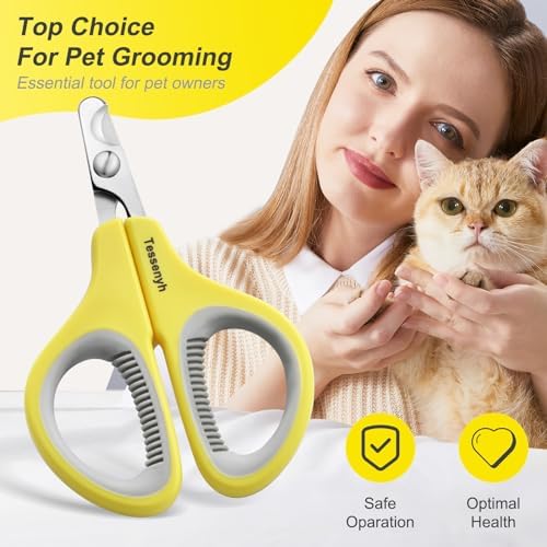 Professional Cat Nail Clipper, Stainless Steel Cat Nail Trimmer for Small Animals, with Sharp Blade and Anti-Slip Handles for Safe and Effective Grooming - Image 6