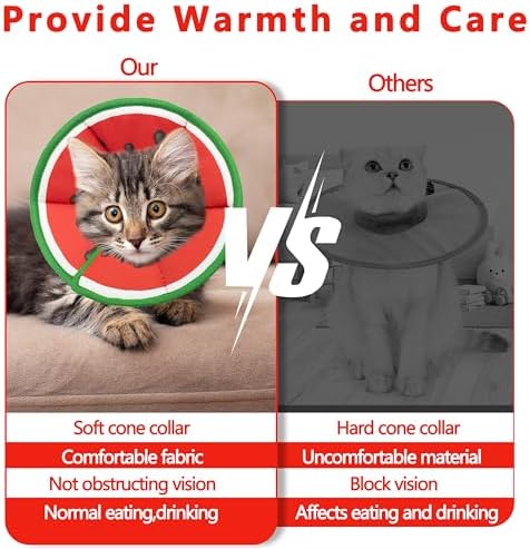 Soft Adjustable Cat Cone Collar, Comfortable Cat Recovery Collar - Image 7