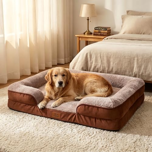 Orthopedic Extra Large Dog Bed, Memory Foam XL Dog Bed Couch, 44" L - Image 2