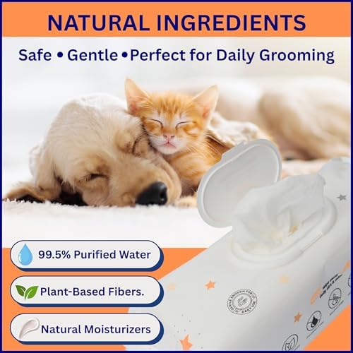 Aurora Pet Grooming Wipes – 400 Extra-Large Wipes for Dogs & Cats | Plant-Based, Hypoallergenic & All-Natural | Alcohol, Paraben & Sulfate-Free | Unscented - Image 2