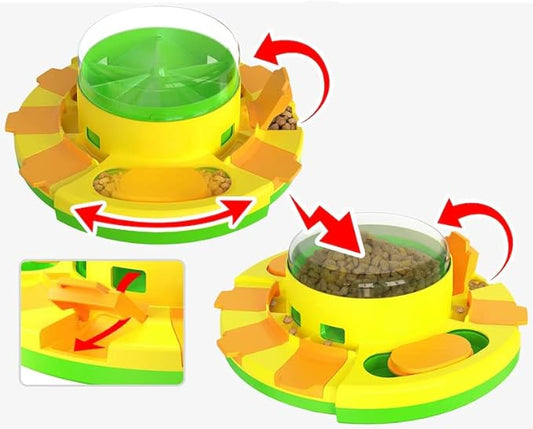 Piggy Poo and Crew Treat Popper Slow Feeder Interactive Food Dispenser Puzzle Game for Dogs Puppies Rabbits Pigs Small Animals